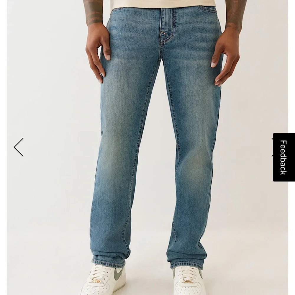 True Religion Size 33 Men’s RICKY STRAIGHT JEAN Blue Denim Jeans